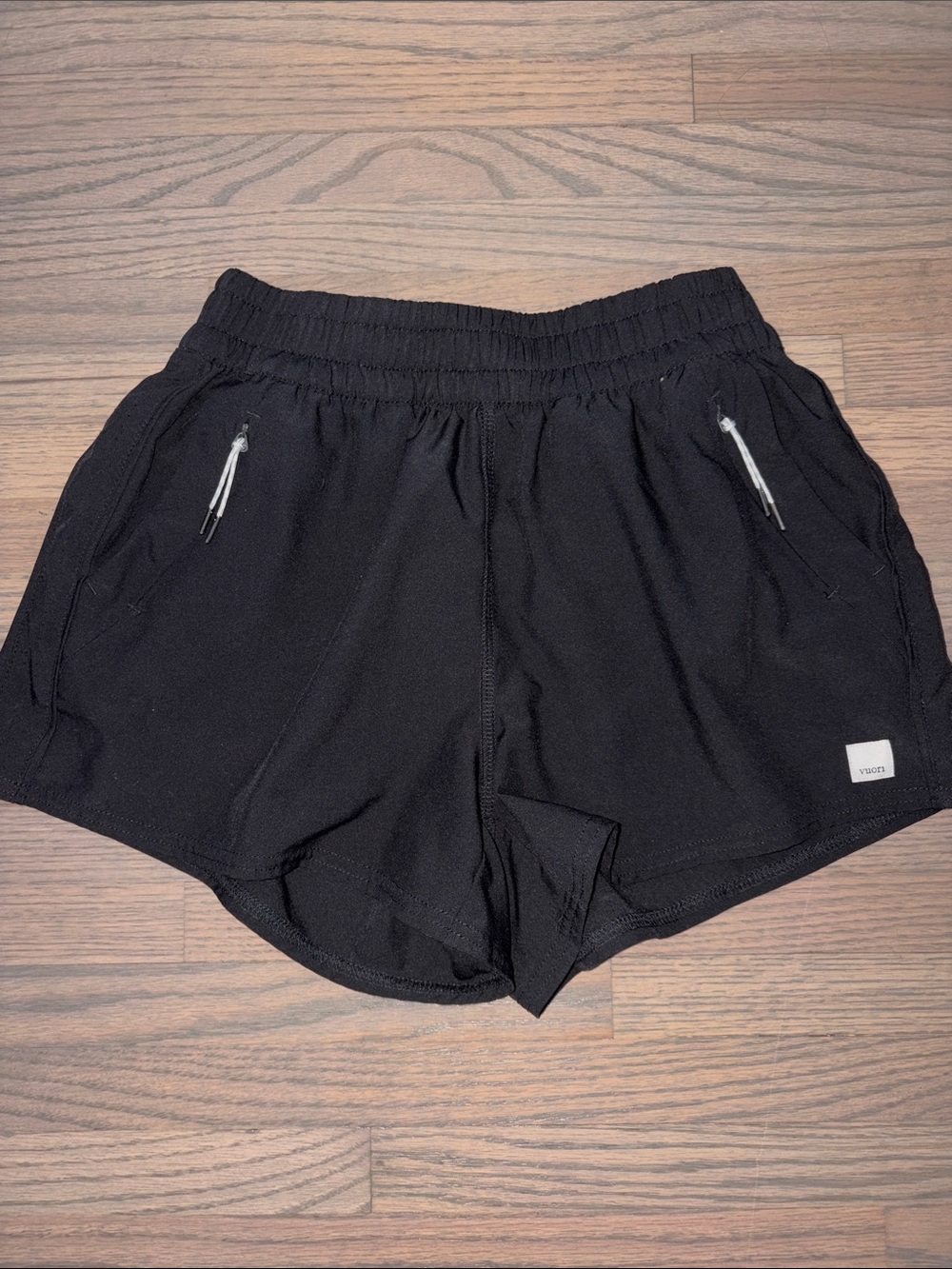 Vuori Black Dash Shorts with Zipper Pockets